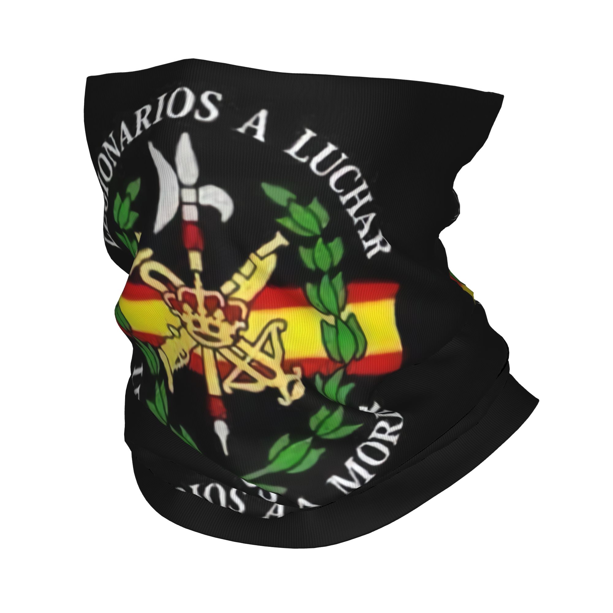 Neck Gaiter Face Cover - スペイン軍団カスタムバンダナネックゲイター防風フェイススカーフカバー男女兼用スペインの国章ヘッドウェアチューブバラクラバ